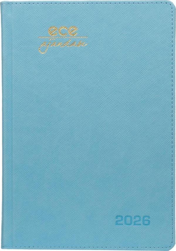 ECE AJANDASI DATÇA 2026 Gök Mavi - Günlük Kareli Sert Kapak 14x20 - Image 1