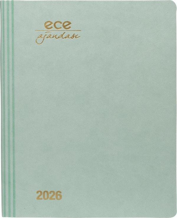 ECE AJANDASI MARMARİS 2026 Su Yeşili - Günlük Çizgili 12x16 - Image 1