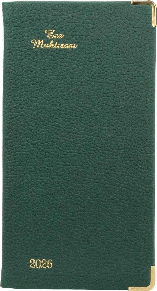 ECE AJANDASI MUHTIRA 4DL KARAKÖY 2026 Yeşil - Haftalık Cep Boy 8,5x16 - Image 1