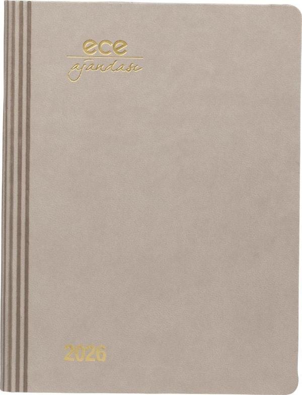 ECE AJANDASI MARMARİS 2026 Vizon - Günlük Çizgili 12x16 - Image 1