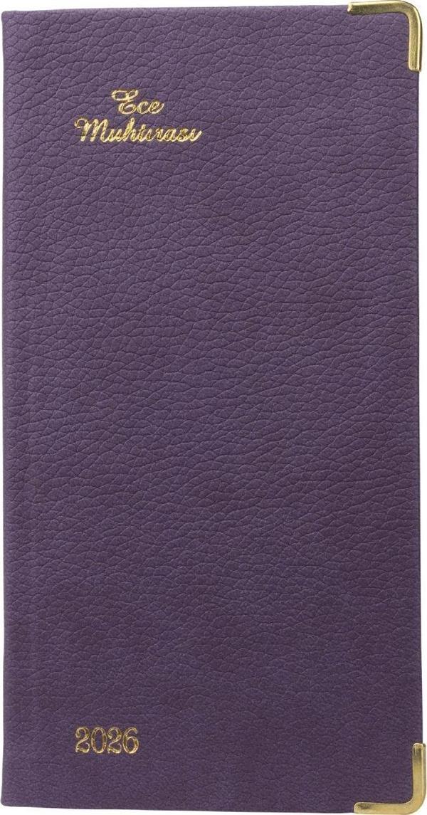 ECE AJANDASI MUHTIRA 4DL KARAKÖY 2026 Mor - Haftalık Cep Boy 8,5x16 - Image 1