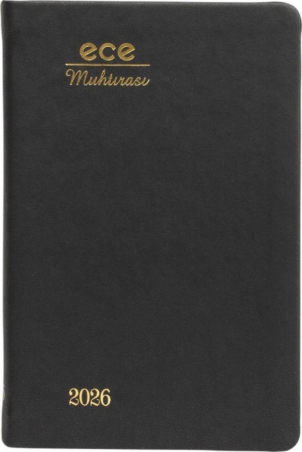 ECE AJANDASI MUHTIRA 5D GALATA 2026 Siyah - Günlük Çizgili Cep Boy 8,5x13 - Image 1