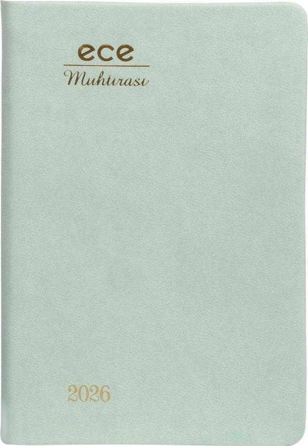 ECE AJANDASI MUHTIRA 5D GALATA 2026 Su Yeşili - Günlük Çizgili Cep Boy 8,5x13 - Image 1