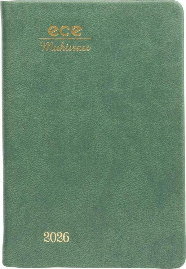 ECE AJANDASI MUHTIRA 5D GALATA 2026 Yeşil - Günlük Çizgili Cep Boy 8,5x13 - Image 1