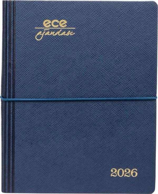ECE AJANDASI YENİ MARMARİS 2026 Lacivert - Günlük Çizgili 12x16 - Image 1