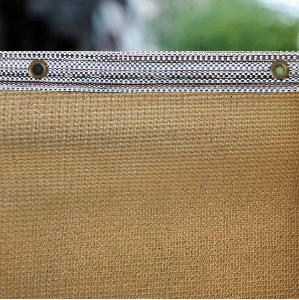 File Ambalaj Yüzde 95'Lik Krem Gölgelik File - 2X1 Metre - Branda - Çit Filesi - Şeritli Halkalı - Image 1