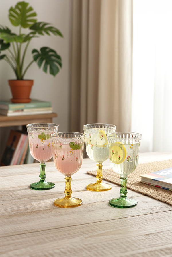 Botanical 4'lü Su Kadehi Seti 240 cc - Image 1