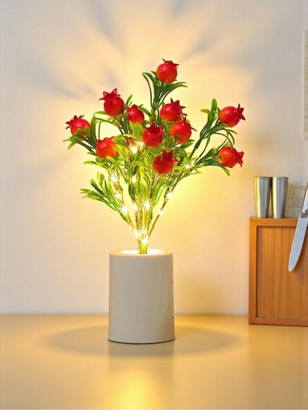 Bereket Getiren Nar Tasarımlı Dekoratif Led Işıklı Lamba 27 cm x 8 cm - Image 1