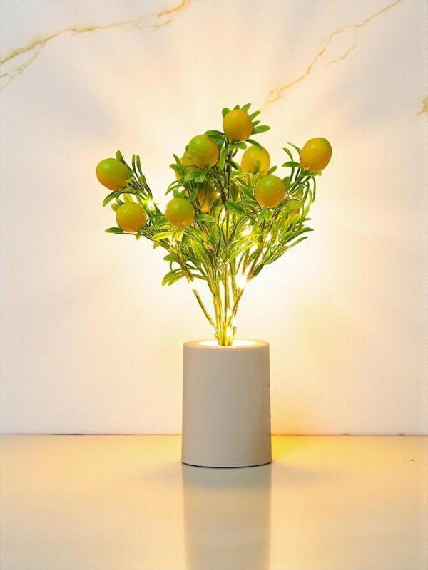 Gecenin Ferahlatıcı Parıltısı Limon Ağacı Dekoratif Lamba 28 cm X 7,5 cm - Image 1