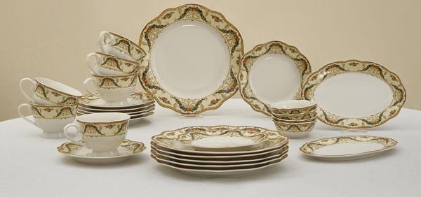 Karaca Forever Bone Orlando 26 Parça 6 Kişilik Kahvaltı Takımı - Image 1