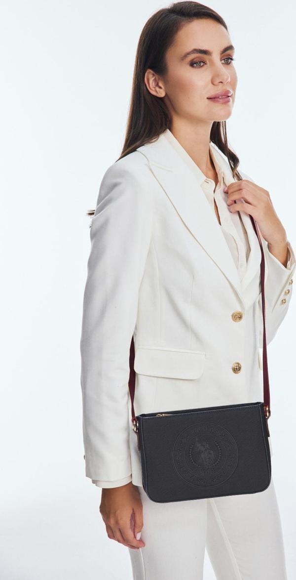 U.S.Polo Kadın Omuz Çantası US24739  U.S. POLO ASSN. USPA LADIES BAG 01330 Navy Burgundy - Image 1