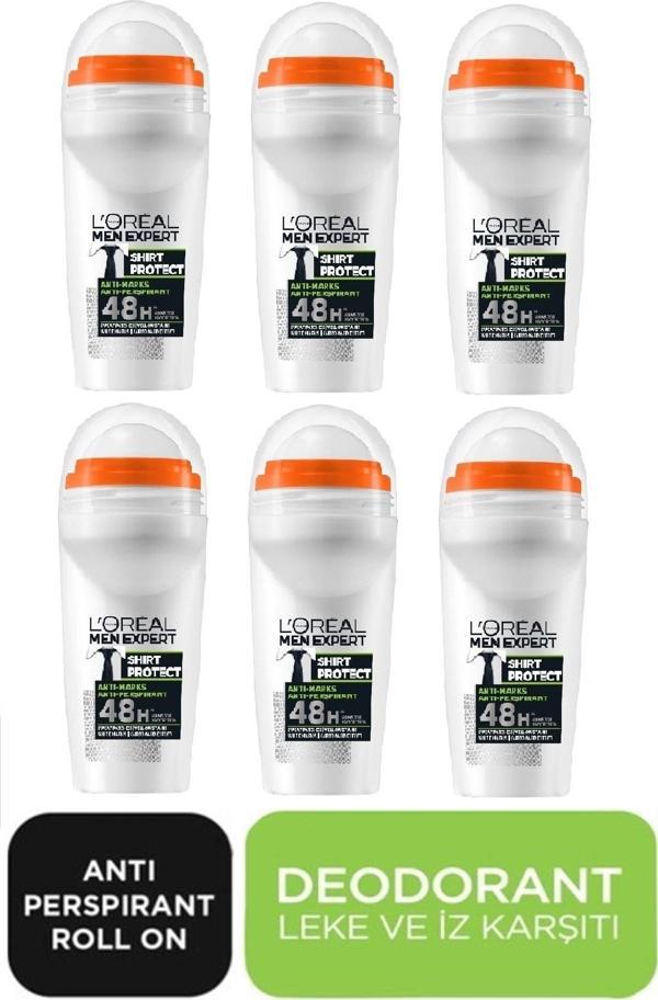 L'Oreal Paris Men Expert Erkek Shirt Proteck Leke Karşiti 48 Saatlik Koruma 50 Ml X 6 Adet - Image 1