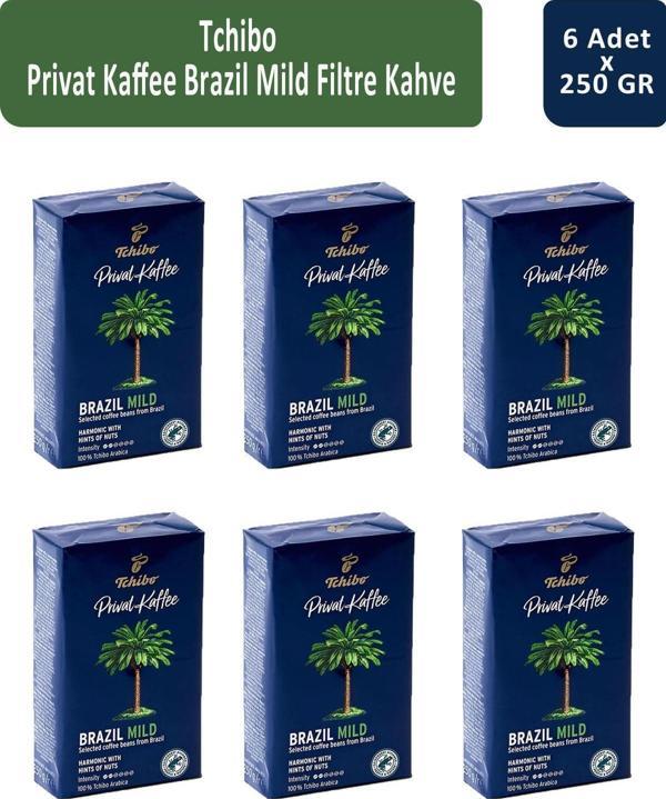 Tchibo Privat Brazil Mild Filtre Kahve 250 Gr X 6 Adet - Image 1