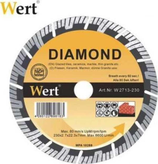 Wert 2713-230 Süper Turbo Elmas Testere 230 Mm - Image 1
