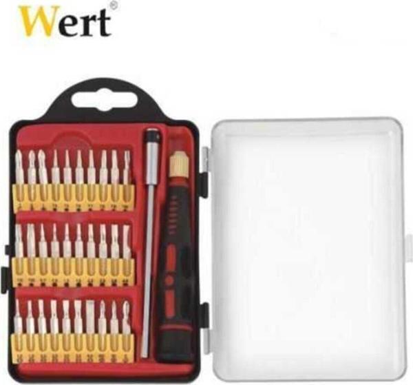 Wert W 2254, Elektronikçi Tornavida Bits Uç Seti (32 Parça), Gri, Siyah, Kırmızı - Image 1