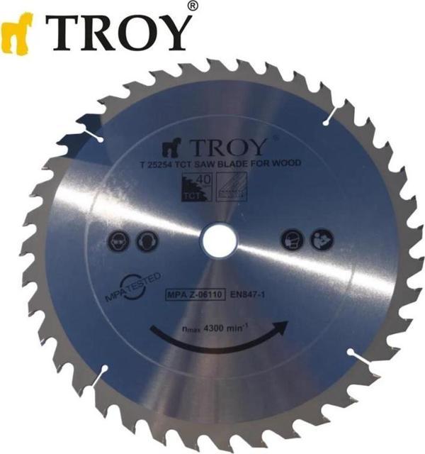 Troy 25204 Ahşap Dairesel Testere Bıçağı Ø255Mm X 40T - Image 1