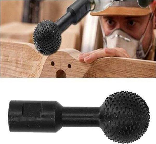Troy 25080 Avuç Taşlama İçin Ahşap İşleme Törpü, Zımpara Topu Küresel Uç 20 Mm - Image 1
