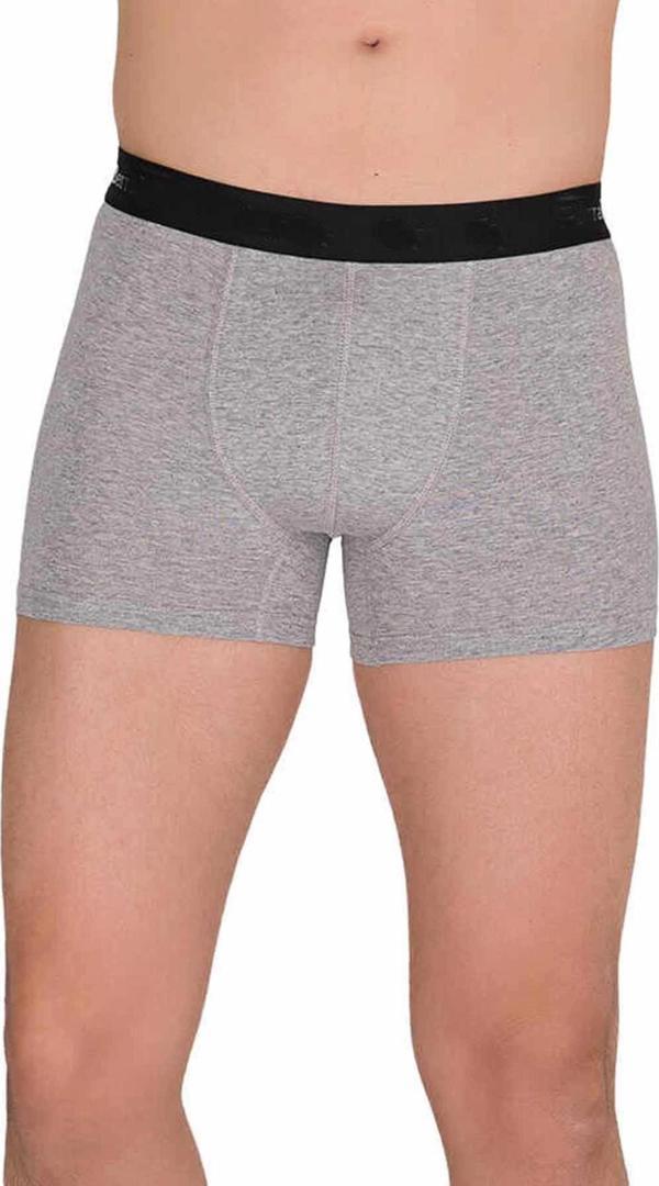 Pamuk Modal Likralı Esnek Erkek Boxer Gri 4476B - Image 1