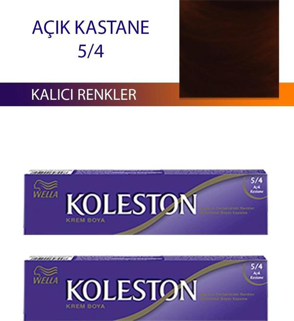 2 Adet Single Tüp Boya Saç Boyası Açık Kestane 5/4 - Image 1