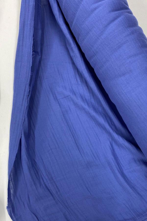 Çok Amaçlı Müslin Pamuklu Bebek Örtü ve Battaniye Kumaşı Müslin Bez İndigo 89 - Image 1