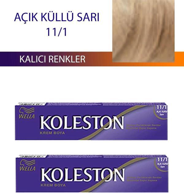 2 Adet Single Tüp Boya Saç Boyası Açık Küllü Sarı 11/1 - Image 1