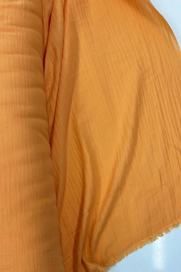 Çok Amaçlı Müslin Pamuklu Bebek Örtü ve Battaniye Kumaşı Müslin Bez Turuncu 7 - Image 1