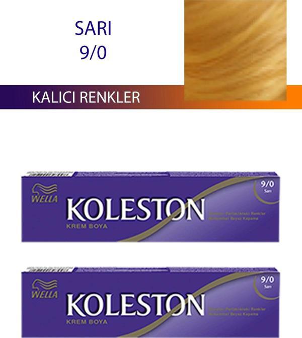 2 Adet Single Tüp Boya Saç Boyası Sarı 9/0 - Image 1