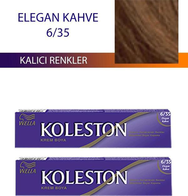 2 Adet Single Tüp Boya Saç Boyası Elegan Kahve 6/35 - Image 1