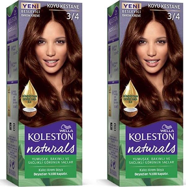 Naturals Saç Boyası Koyu Kestane 3/4 2x Paket - Image 1