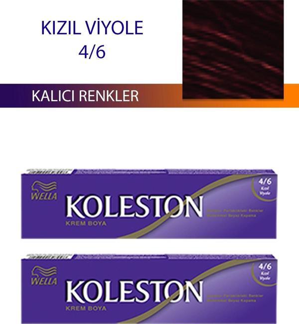 2 Adet Single Tüp Boya Saç Boyası Kızıl Viyole 4/6 - Image 1