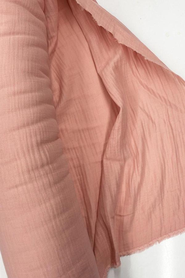 Çok Amaçlı Müslin Pamuklu Bebek Örtü ve Battaniye Kumaşı Müslin Bez Pudra 30K - Image 1