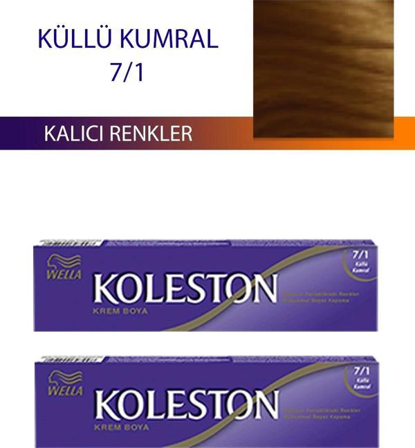 2 Adet Single Tüp Boya Saç Boyası Küllü Kumral 7/1 - Image 1