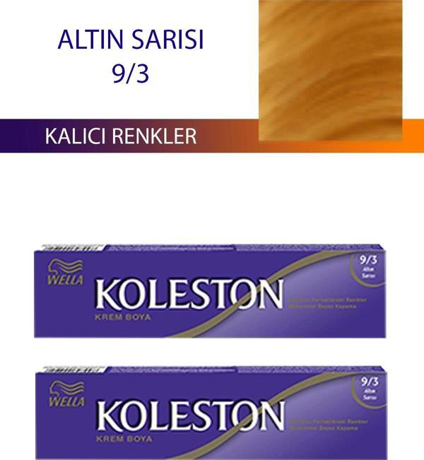 2 Adet Single Tüp Boya Saç Boyası Altın Sarısı 9/3 - Image 1