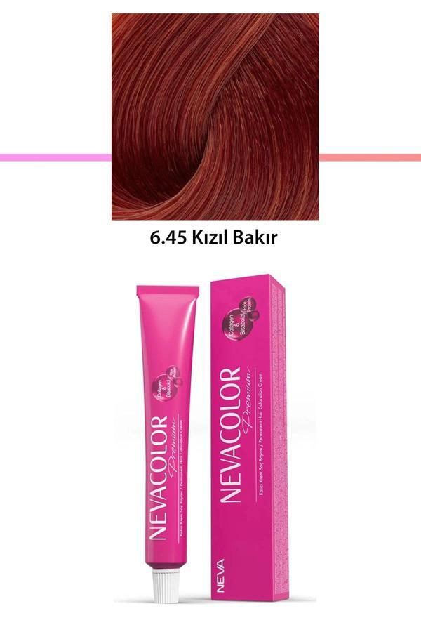 Premium 6.45 Kızıl Bakır - Kalıcı Krem Saç Boyası 50 g Tüp - Image 1