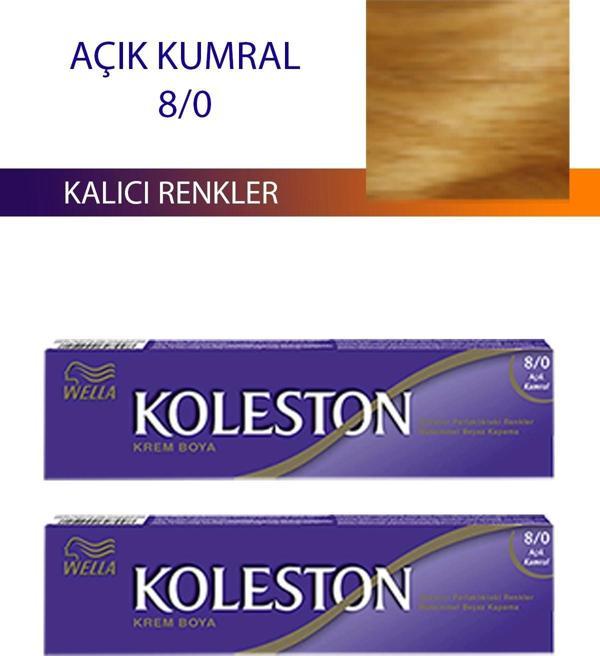 2 Adet Single Tüp Boya Saç Boyası Açık Kumral 8/0 - Image 1