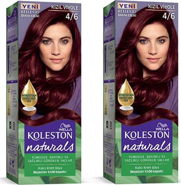Naturals Saç Boyası Kızıl Viyole 4/6 2x Paket - Image 1