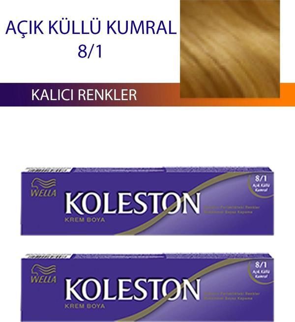 2 Adet Single Tüp Boya Saç Boyası Açık Küllü Kumral 8/1 - Image 1