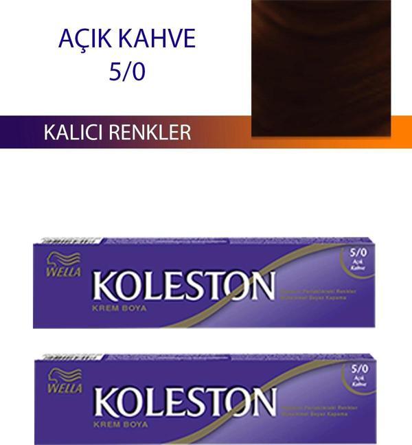 2 Adet Single Tüp Boya Saç Boyası Açık Kahve 5/0 - Image 1