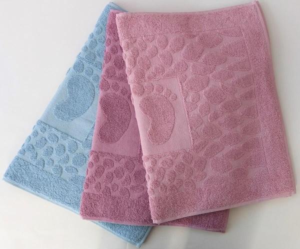 Emillie Ayak İzli Taş Jakarlı Havlu Paspas 3 Lü Set (50X70Cm) - Image 1