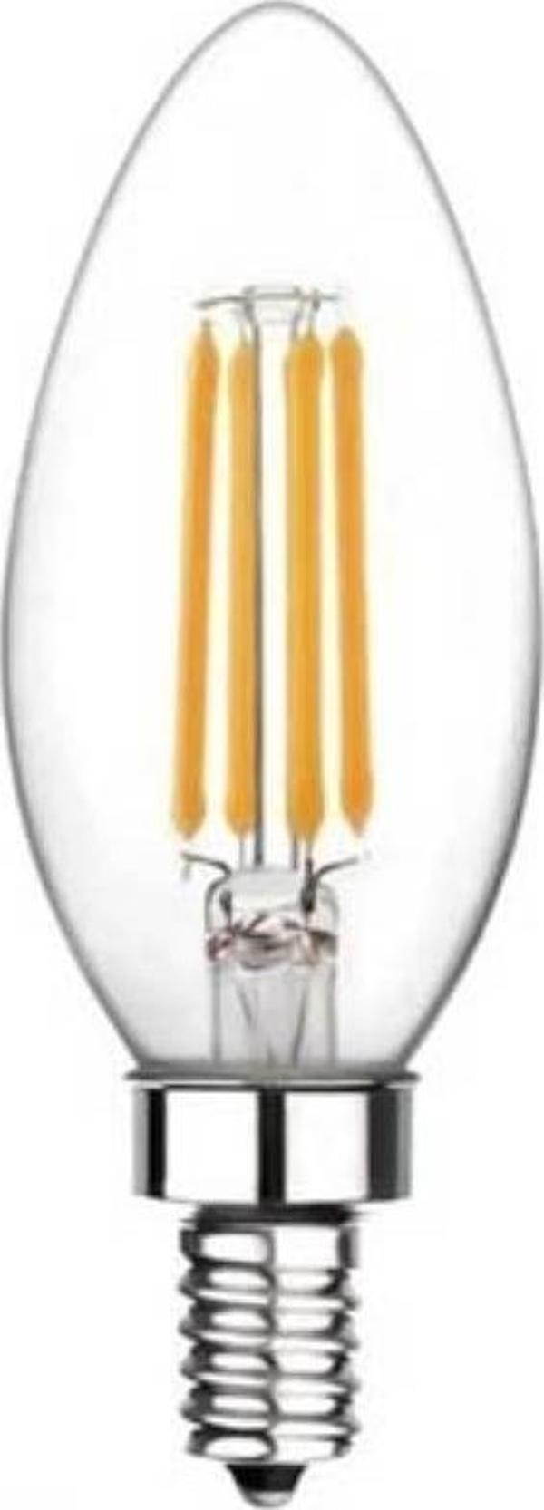 Cata 4W Led Fi̇lament Buji̇ Ampul (Günişiği) E14 CAT CT-4066G - Image 1