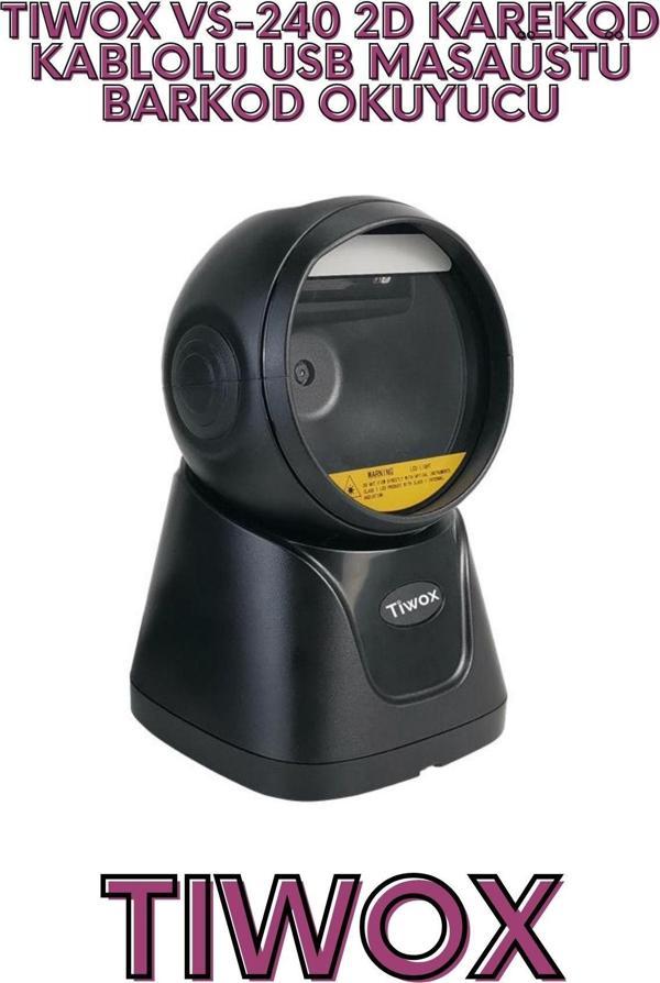 TIWOX VS-240 2D KAREKOD KABLOLU USB MASAÜSTÜ BARKOD OKUYUCU - Image 1
