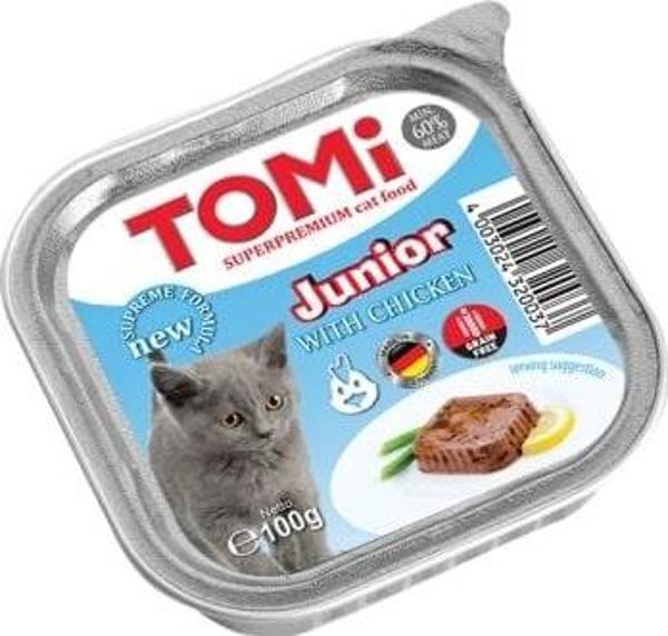 Tomi Yavru Kedi Kümes Hayvanlı Alüminyum Yaş Mama 100gr 4 Adet. - Image 1