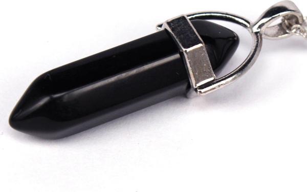 Doğal Hematit Doğal Taş Erkek& Kadın Kolye (DERİ ZİNCİR HEDİYELİ) - Image 1