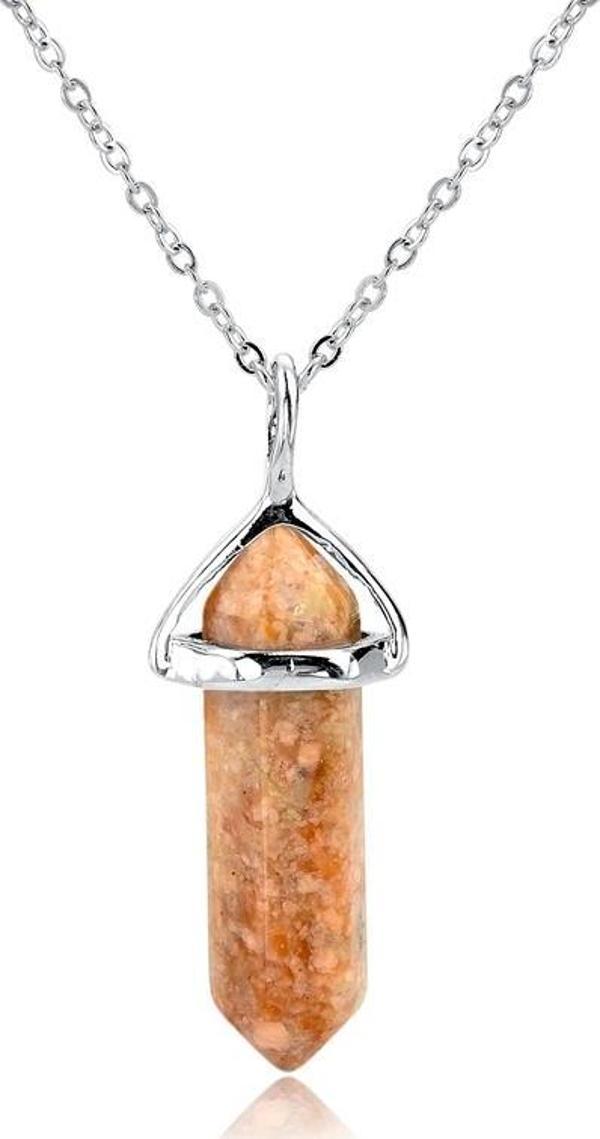 Doğal Akik Doğal Taş Erkek& Kadın Kolye (DERİ ZİNCİR HEDİYELİ) - Image 1