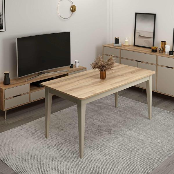 Elina Açılır Yemek Masası - Dore/Kumtaşı - Image 1