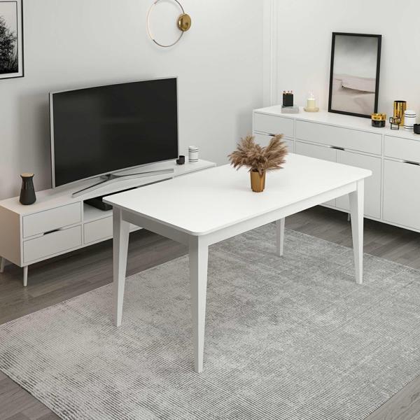 Elina Açılır Yemek Masası - Beyaz/Beyaz - Image 1