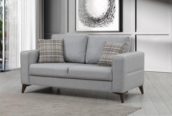 Kristal 2'li Koltuk Açık Gri - Image 1