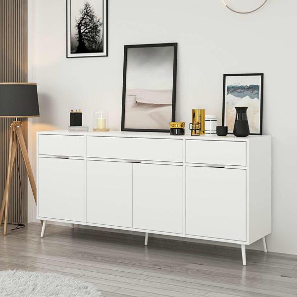 Elina Ayaklı Konsol - Beyaz/Beyaz - Image 1