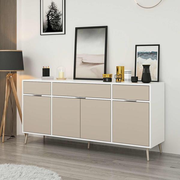 Elina Ayaklı Konsol - Beyaz/Kumtaşı - Image 1