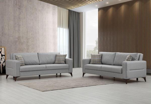 Kristal 3+3 Koltuk Takımı Açık Gri - Image 1